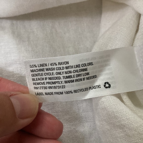 Womens Linen Universal Thread Top size large White - Picture 7 of 7